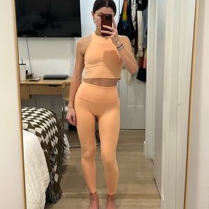 Beyond Yoga Workout Set in Coral